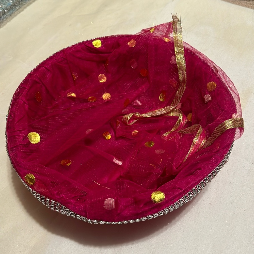 Hot pink gifts basket